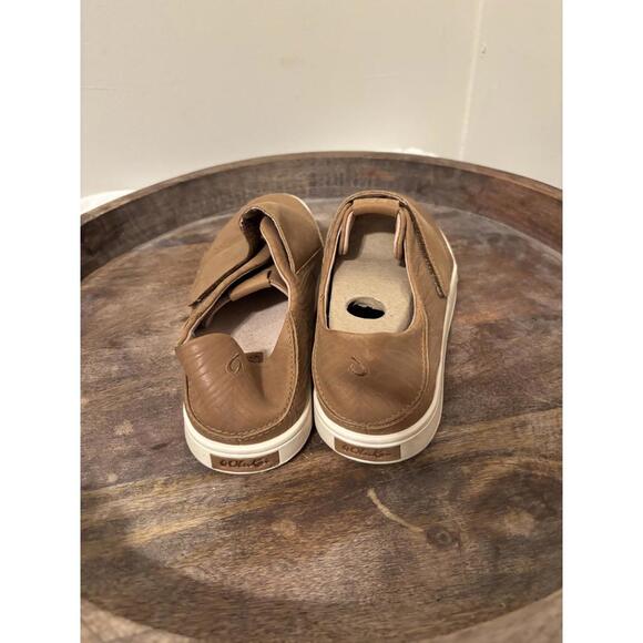 Olukai Women's Brown Leather Adjustable Strap Comfort Shoes Size 7 Brand New - Picture 2 of 5
